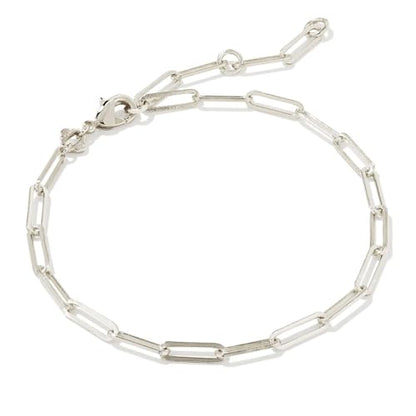Kendra Scott Courtney Paperclip Bracelet, Fashion Jewelry for Women - color: RHODIUM