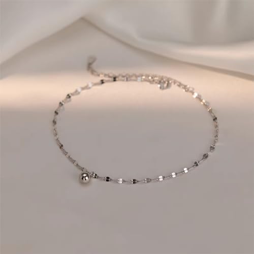 14K Gold Lucky Pearl Anklet Bracelets for Women Trendy, Dainty Charm Adjustable Ankle Bracelet Chain, Fashion Statement Foot Jewelry, Anniversary Birthday Valentine's Day Gifts.