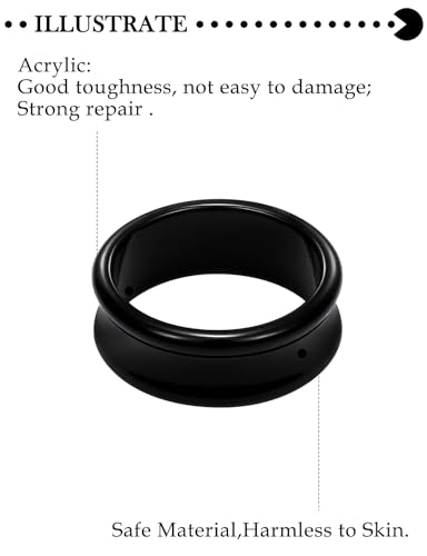 6G-50mm Acrylic Thin Black Gauges for Ear lightweight Tunnels Black Double Flared Ear Flesh Plugs Tunnels Earrings for Women Men - color: 34mm = 1 5/16 inch = 1.34 inch