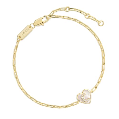 Gold Initial Bracelet For Women, 14k Gold Letter Bracelets | Adjustable Stacking Bracelets Jewelry Gift For Women, Valentines Mother Christmas Jewelry for Women Her 6.5-8 Inch - color: C
