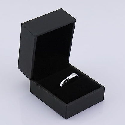 Custom Engraved Tungsten Carbide Hammered 8mm Black Plated Wedding Band with Gold Foil Flecks Inlay Ring