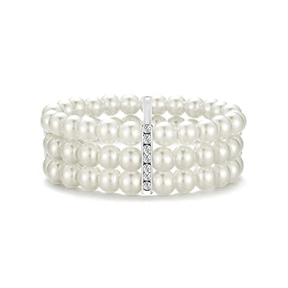 BABEYOND 1920s Flapper Imitation Pearl Bracelet Great Gatsby Pearl Bracelet Roaring 20s Accessories Jewelry Set - style: 3layer