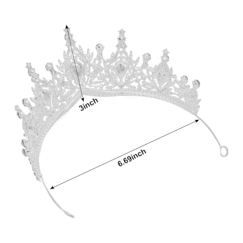 Casoty Silver Crystal Tiaras and Crowns for Women, Rhinestone Queen Headband Bridal Headpieces for Wedding Birthday Prom Quinceanera Pageant Party - color: Sliver