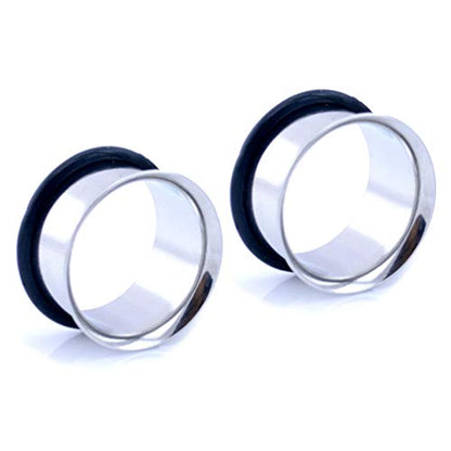 HEKEUOR Ear Tunnels Stretching Kit Stainless Steel Gauge Plugs Set Single Flared Stretching Kit 00g 7/16 1/2 9/16 5/8 3/4 7/8 1 Inch - style: 1" (25MM)
