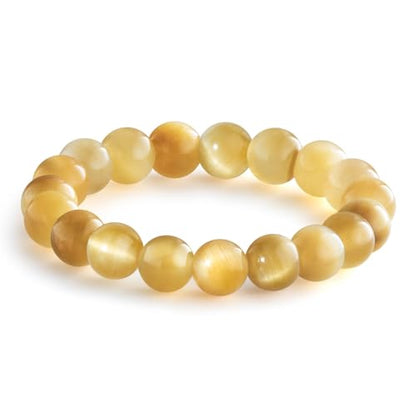 NLIEO Handmade Natural Gemstone Crystal Beaded Stretch Band Ring for Women | Handmade, 3mm Natural Stone, Size 7-12, Stretchy, Beaded Jewelry, Green Bead Rings, Trendy Jewelry Gift - style: Golden Tigers Eye