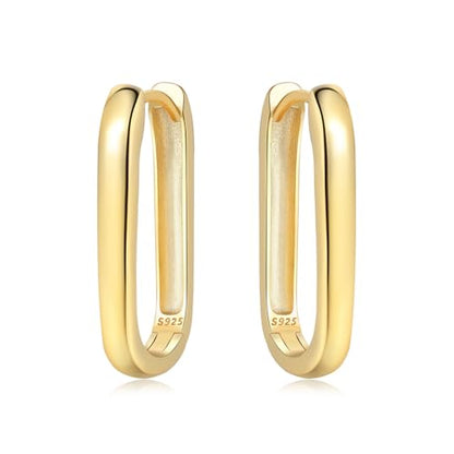 Floral Hoop Earrings 925 Sterling Silver with 14K Gold Plating – Lightweight CZ Flower Hoops | Hypoallergenic Jewelry for Women | Gift Box + Polishing Cloth - color: A-24mm gold earrings