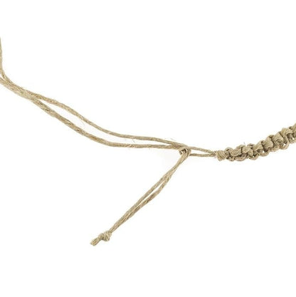 BlueRica Hemp Anklet with Glass Beads - style: Pink