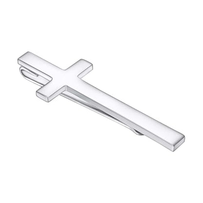 Unique Cross Tie Clips For Men Silver Black Gold Religious Christian Tie Clips For Men's Tie Accessories - style: Cross silver