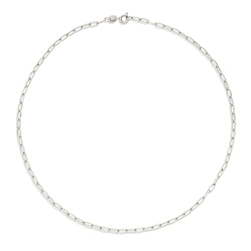 Amazon Essentials 14K Gold Plated Paperclip Chain Necklace - color: Silver, size: 16"