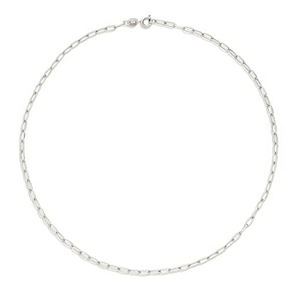 Amazon Essentials 14K Gold Plated Paperclip Chain Necklace - color: Silver, size: 16"