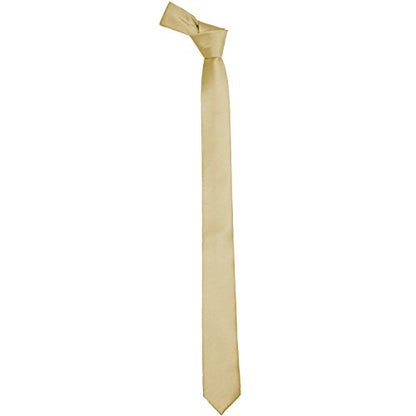 K. Alexander Skinny Ties - Multiple Solid Colors - Classic 2" width - color: Champagne
