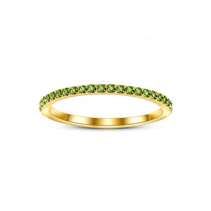 Birthstone Rings For Women, Silver Stackable Cubic Zirconia Stainless Steel Birth Stone Ring To My Daughter/Mom Birthday Unique Gifts Jewelry - color: 08-Gold-August