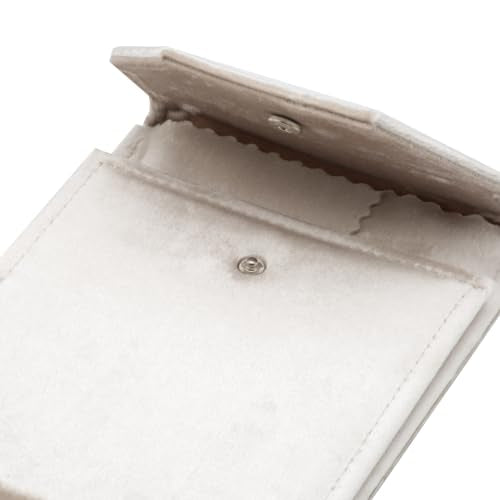 Velvet Necklace Jewelry Travel Folder Storage Display Case (Beige) - color: Beige