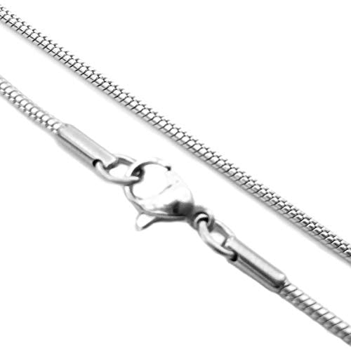 Loralyn Designs Classic Stainless Steel Snake Chain Necklace Round Smooth 2mm 16, 18 20 or 24 Inch - size: 20