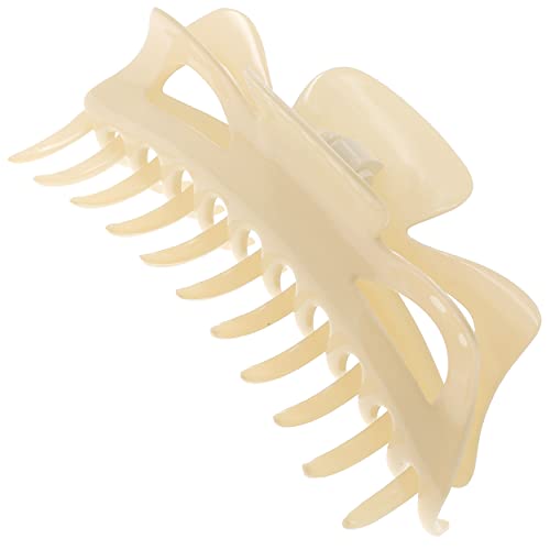 Camila Paris CP3503 French Large Hair Clips for Women Thick Hair for Long Curly Wavy Hair, Girls Hair Claw Clip, Durable Styling Big Claw Clip for Thick Hair, Strong Hold No Slip Grip, Made in France - color: Cream 6"