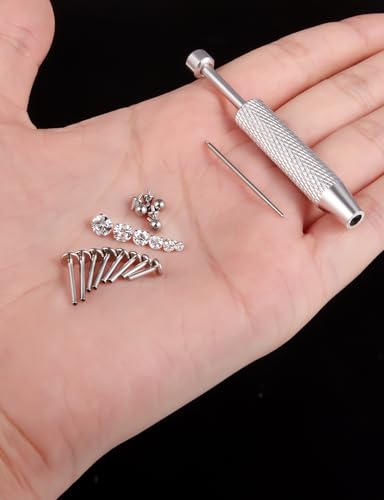 16G Medusa Piercing Jewelry Surgical Steel Labret Jewelry Monroe Lip Rings Different Size Tragus Nail Conch Cartilage Helix Earring Stud Bar Length 6mm 8mm 10mm 12mm - color: 16G Studs Piercing Jewelry Plus