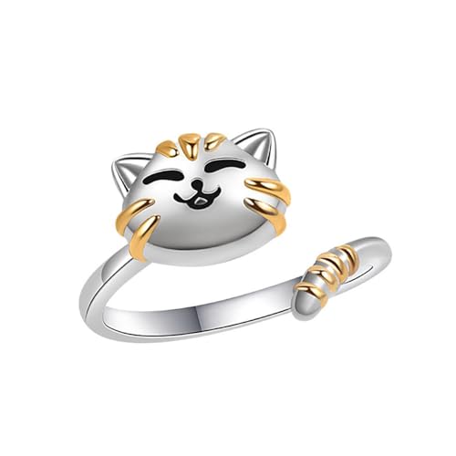 925 Sterling Silver Ring Minimalist Adjustable Rings Band Handmade Rings for Women Girls - color: 21-Color4