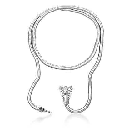 Bendable Snake Chain Necklace for Women Arm Cuff Flexible Twisty Multi-purpose DIY Bracelet and Punk Choker Trendy Medusa Snake Jewelry Gift - style: DIY Snake Silver