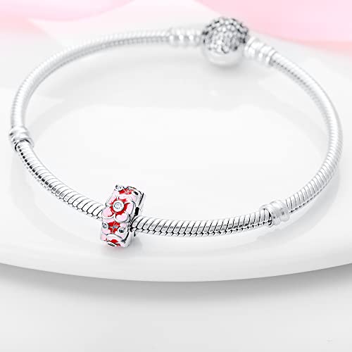 Pandach 925 sterling silver Clip Spacer Charm for Bracelet Clip Lock Stopper Bead Spacer European Openable Beads 2Pcs - style: 2-PAC142