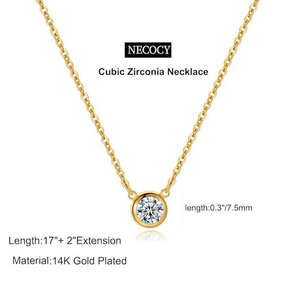 NECOCY Layered Gold Necklaces for Women Dainty Chokers Necklace Silmple Stackable Cubic Zirconia Necklace Non Tarnish Vacation Jewelry Trendy Gifts for Women - style: layered herringbone CZ