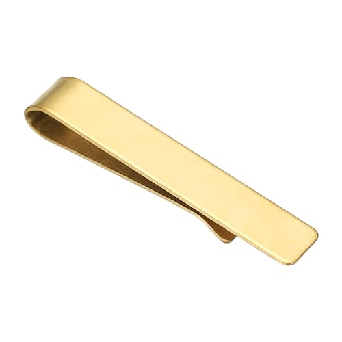 PATIKIL Skinny Tie Clips, Stainless Steel Tie Clips for Men - color: Gold