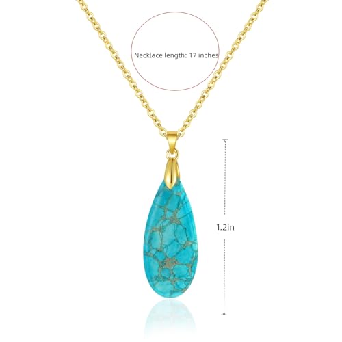 Inspirational Gifts Healing Gold Pendant Gold Necklaces for Women，Get Well Soon Encouragement Gifts for Women Friends Sister Mom, Natural stone Pendant Healing boho Friendship Jewelry for women - color: Green - Gold