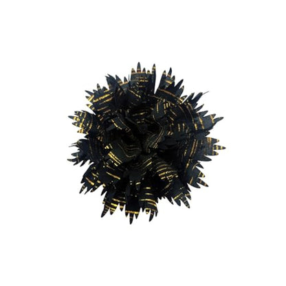 12cm Holiday Handmade Fabric Flower Brooch Pin for Women Girls Fashion Gold Thread Stripes Peony Brooches Lapel Hair Pins Dainty Anniversary Wedding Festival Dress Accessories Gift - color: Black