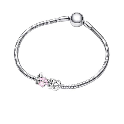 925 Sterling Silver Charms for Bracelets and Necklaces Lipstick and Perfume High Heels Dangle Pendants Heart Butterfly Bead Charms Halloween Christmas Gift for Womens - style: Cat Paw Print Letter LOVE Charm