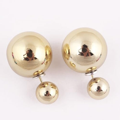 Double Sides Big Imitation Pearl Stud Earrings 11 Candy Colors Big Ball Earrings Women Party Ear Stud Jewelry