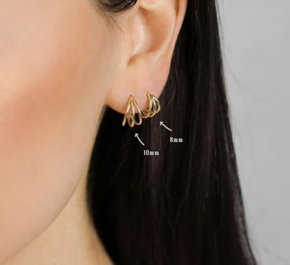 16G Septum Ring Hinged Septum Clicker Nose Ring Septum Piercing Jewelry - color: Triple-gold, size: 10mm