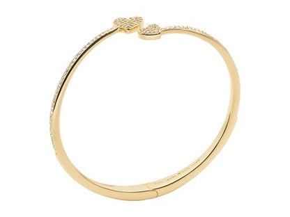 kate spade new york Yours Truly Pave Open Hinge Cuff - color: Clear/Gold
