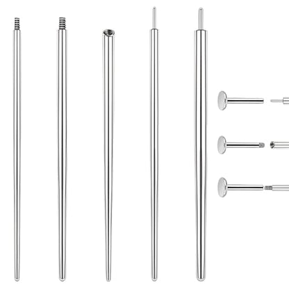 Piercing Taper Ball Grabber Tool Stainless Steel Nose Ear Piercing Kits | Nose Septum Eyebow Helix Conch Tragus Daith Piercing Jewelry Changing Tool,14G 16G 18G 20G Flat Back Earrings Applicator Tool - style: 16G Piercing Taper