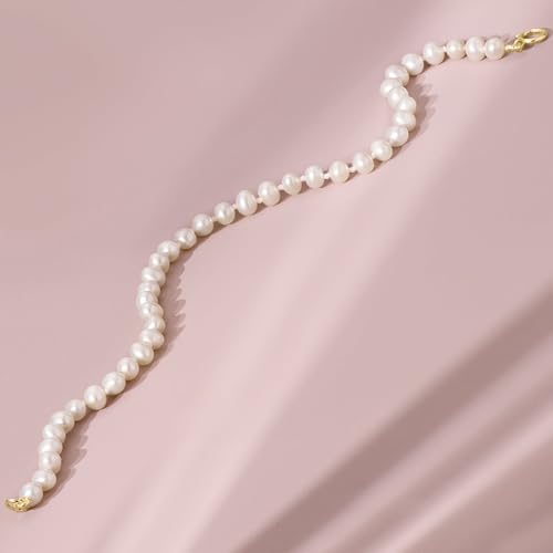 Pure Collection by Ross-Simons 3-4mm Cultured Pearl Bracelet With 14kt Yellow Gold