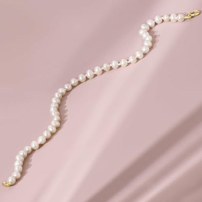 Pure Collection by Ross-Simons 3-4mm Cultured Pearl Bracelet With 14kt Yellow Gold