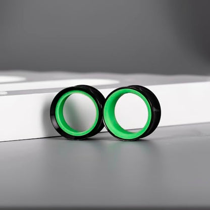 DOEARKO 2Pcs Ear Gauges Hollow 316L Stainless Steel Double Flared Ear Plugs Tunnels Stretcher Body Piercing Earring Jewelry for Women Men 2G(6mm)-1"(25mm) - color: B&G, size: 19mm(3/4")