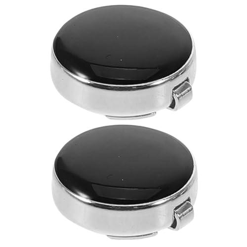 Black Stud Cufflinks 24 Pcs Round Metal Button Covers for Men Dress Shirts | Classic round stud cufflinks set for formal wear, tuxedo suits, and groomsmen accessories.