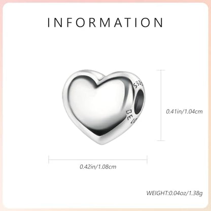S925 Charms for Bracelets and Necklaces, Gifts for Mothers Nurses Day Graduation, for Girlfriend Family Friend, Bead Pendant, for Pandora, Silver 14K Gold Plated Enamel CZ, DIY Jewelry Making - style: 21 Small Silver Heart Charms