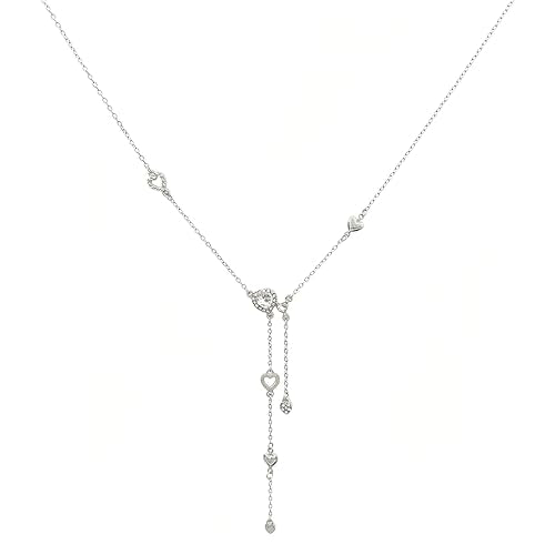 Irregular Heart Necklace for Women Y2k Pink Zircon Pearl Diamond Women's Fashion Pendant Hot Fashion Pink Jewelry for Women - color: Style22
