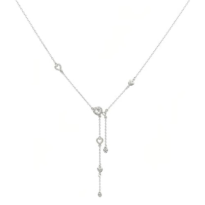 Irregular Heart Necklace for Women Y2k Pink Zircon Pearl Diamond Women's Fashion Pendant Hot Fashion Pink Jewelry for Women - color: Style22