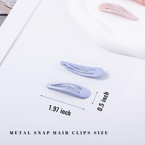 20 PCS Metal Snap Hair Clips Water Drop No Slip Barrettes for Women Bright Small Hair Clips For Thick And Thin Fine Hair,Yellow Blue Purple Pink,1.97 x 0.5 In. - color: Yellow Blue Purple Pink