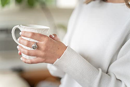 The Personal Exchange Nautical Rope Monogram Oval Sterling Silver Ring