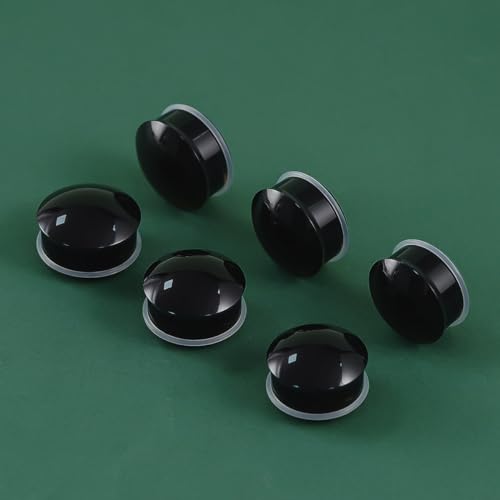 Precise Dimensions Set Color Acrylic O-Ring Ear Plugs Tunnels Gauges Stretcher Piercings Kit - color: Black, size: 23-25mm