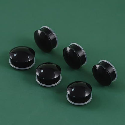 Precise Dimensions Set Color Acrylic O-Ring Ear Plugs Tunnels Gauges Stretcher Piercings Kit - color: Black, size: 23-25mm