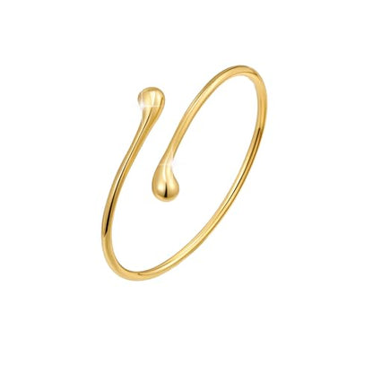 Charm Thin Cuff Bangle Bracelets for Women Dainty Adjustable Bar Bracelet Minimalist Adjustable Open Metal Cuff Bangle Bracelets Armlet Jewelry