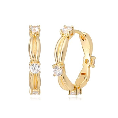 MYEARS Women Earrings Gold Huggie Hoop 14K Small Simple Hypoallergenic Everyday Jewelry - style: Knot