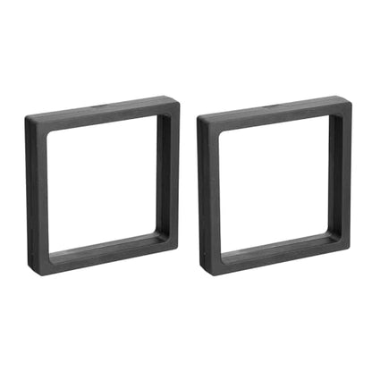 MECCANIXITY Floating Frame Display Holder Stand 3D Jewelry Display Box 4.33 x 4.33 x 0.79 Inch Black for Ring Necklace Bracelet Earring Pack of 2 - color: Black, size: 4.33 x 4.33 x 0.79 inch