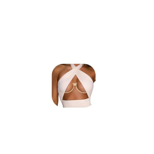 Rhinestone Chest Bracket Bra Chain Sexy Bikini Crystal Body Chains Butterfly Chest Chain Body Jewelry Accessories for Women - color: color3