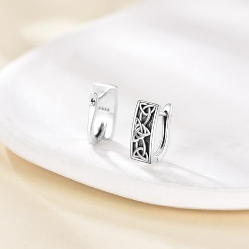 Blue Evil Eye/Celtic/Owl/Moonstone/Paw Print/Cubic Zirconia Hoop Earrings for Women 925 Sterling Silver Women Earrings Jewelry - style: Celtic
