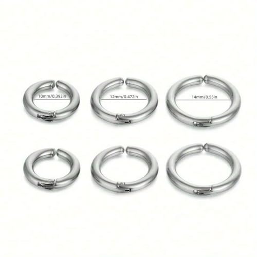 9Pcs Clip On Earrings for Women Men Trendy Fake Stainless Steel Gold Silver Black Small Hoop Earrings Non Piercing Set Non Tarnish Lightweight Jewelry Gift - color: Mixed
