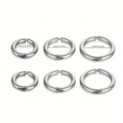 9Pcs Clip On Earrings for Women Men Trendy Fake Stainless Steel Gold Silver Black Small Hoop Earrings Non Piercing Set Non Tarnish Lightweight Jewelry Gift - color: Mixed